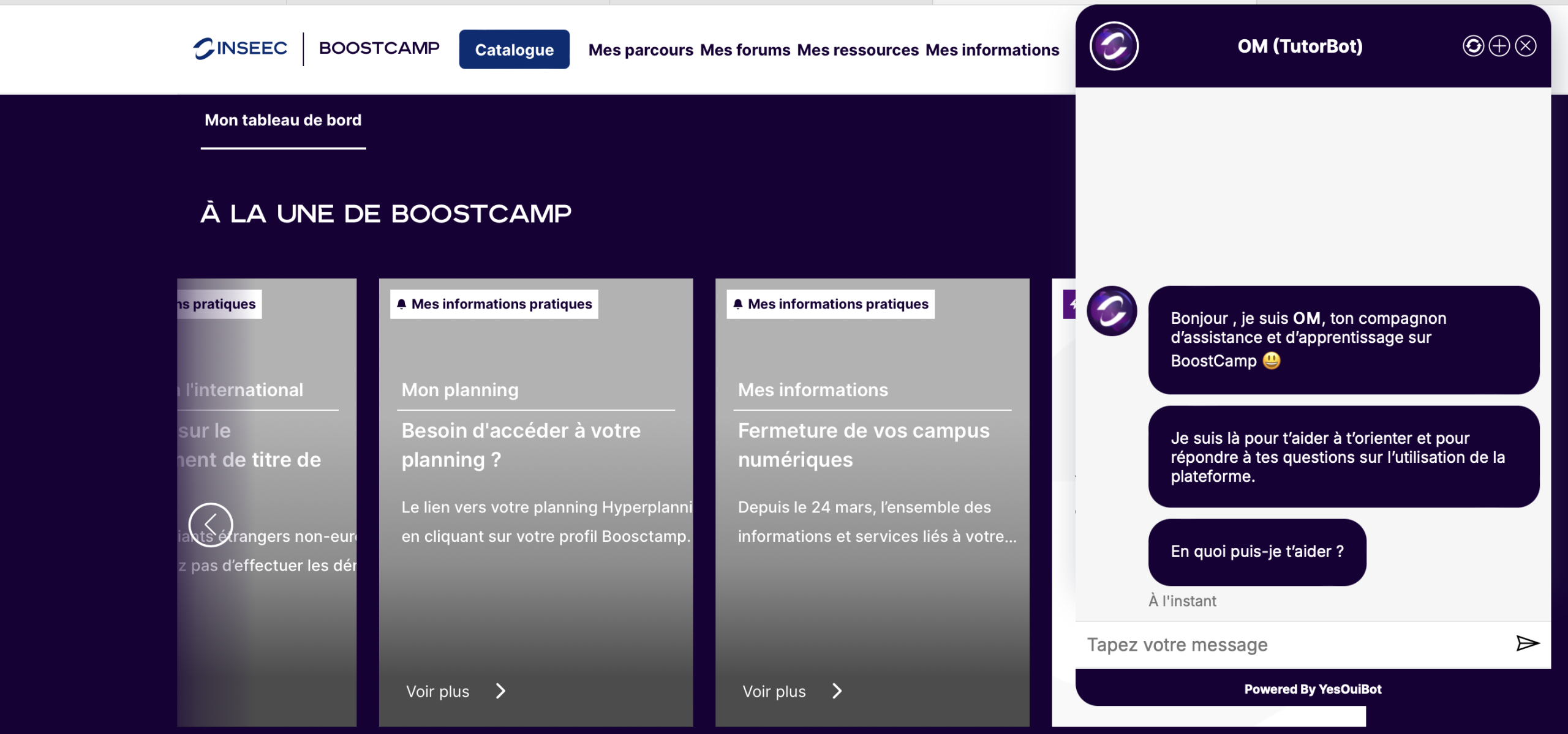 Chatbot INSEEC