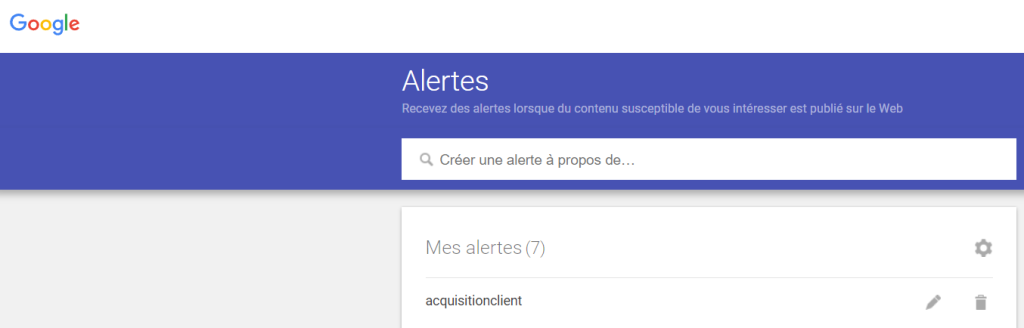 Google alerts, l'outil de veille