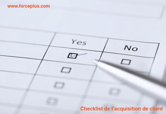 Checklist de l’acquisition de client