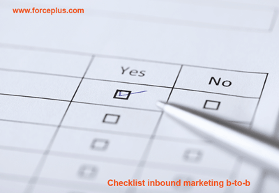 Checklist inbound marketing b-to-b